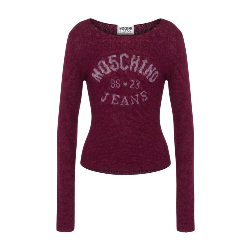 Moschino Bordeaux Sweaters voor Stijlvolle Look Red Dames