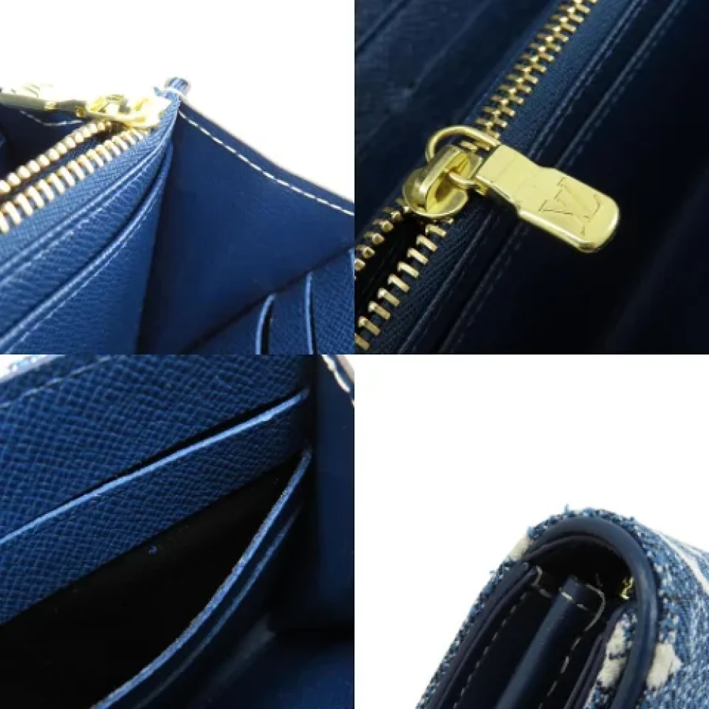 Louis Vuitton Vintage Pre-owned Denim wallets Blue Dames