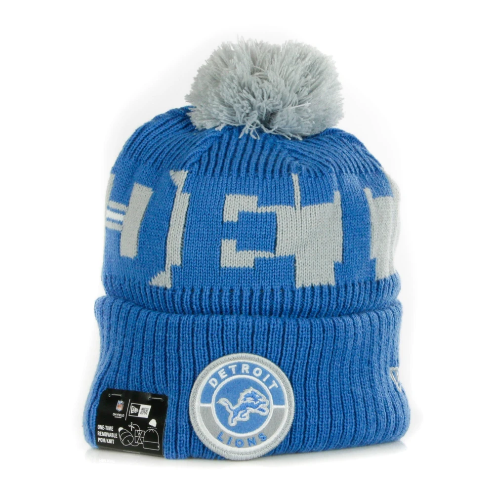 New era NFL Pom Sport Knit Hat Blue Heren