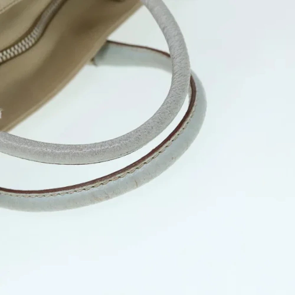 Prada Vintage Pre-owned Canvas handbags Beige Dames