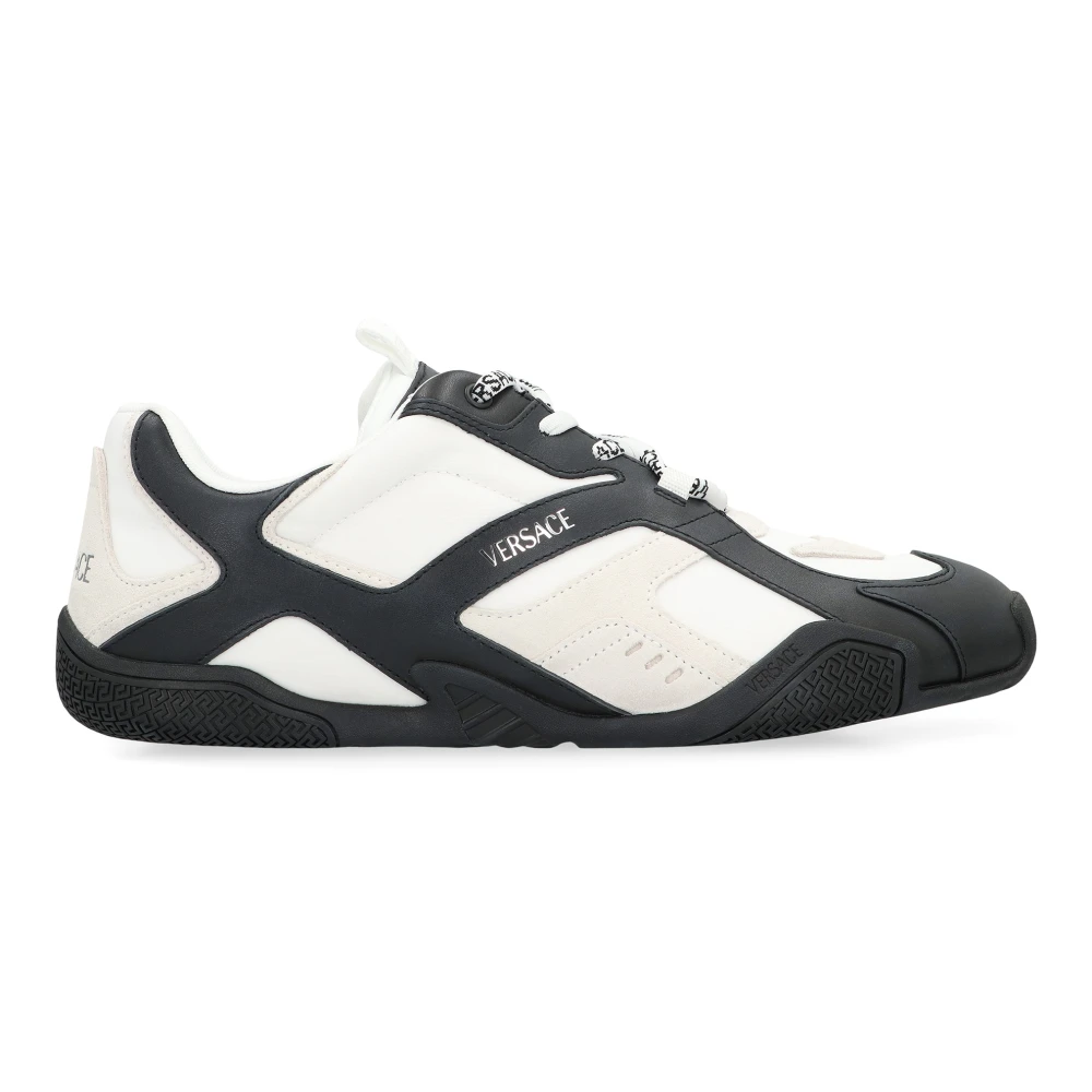 Versace Men's White Galaxia Leather Sneakers