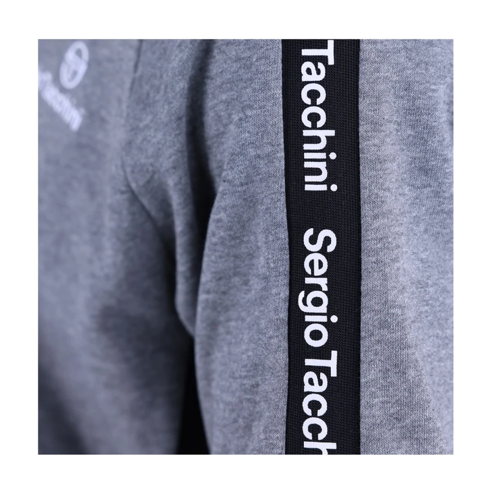 Sergio Tacchini Logo Band Hoodie Grijs Gray Heren