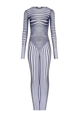 jean paul gaultier asymmetric printed metallic knitted maxi dress Jean Paul Gaultier Pigalle Print Slip Dress Antidote Fashion and Lifestyle