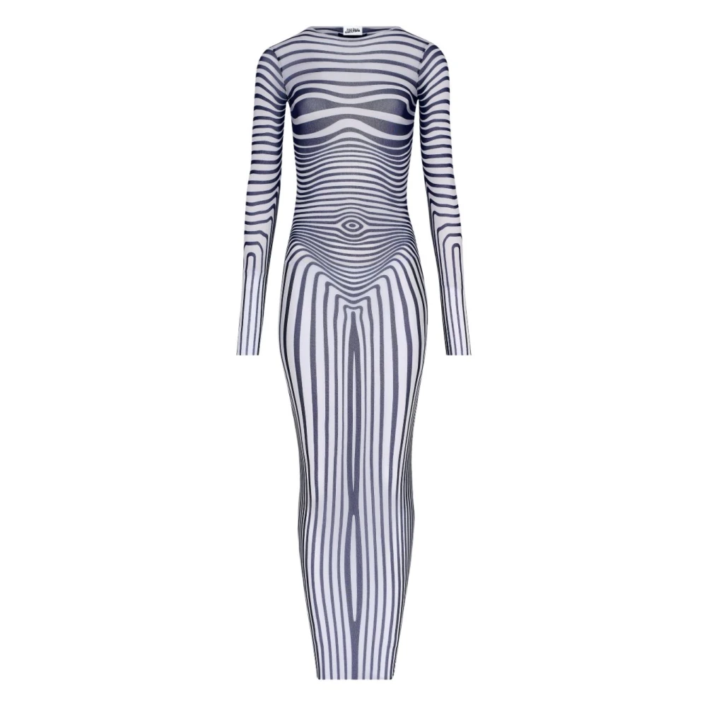 Jean Paul Gaultier, Maxi Dresses, female, Beige, Size: M Long Draped Body Morphing Dress