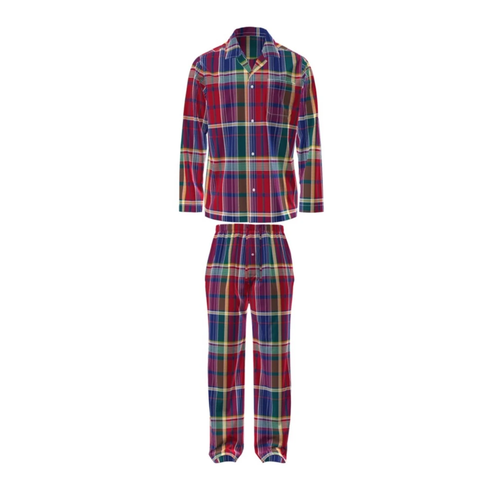 Ralph Lauren Heren Pyjamaset met Lange Mouwen Shirt en Broek Multicolor Heren
