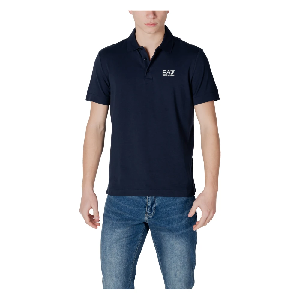 Emporio Armani Ea7 Men's Blue Short Sleeve Polo