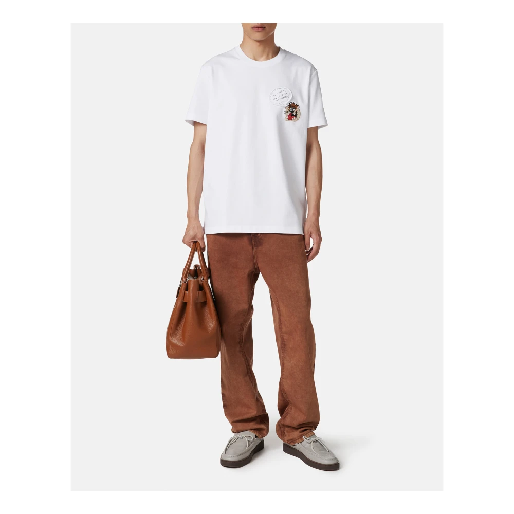 Iceberg Klassiek regular fit wit T-shirt van katoenen jersey White Heren