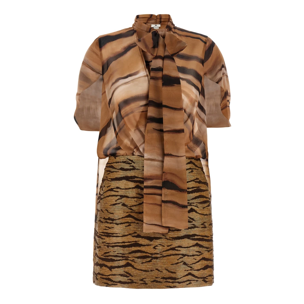 Elisabetta Franchi Multicolor Mini Dress - Female - Short Dresses - M - Dresses