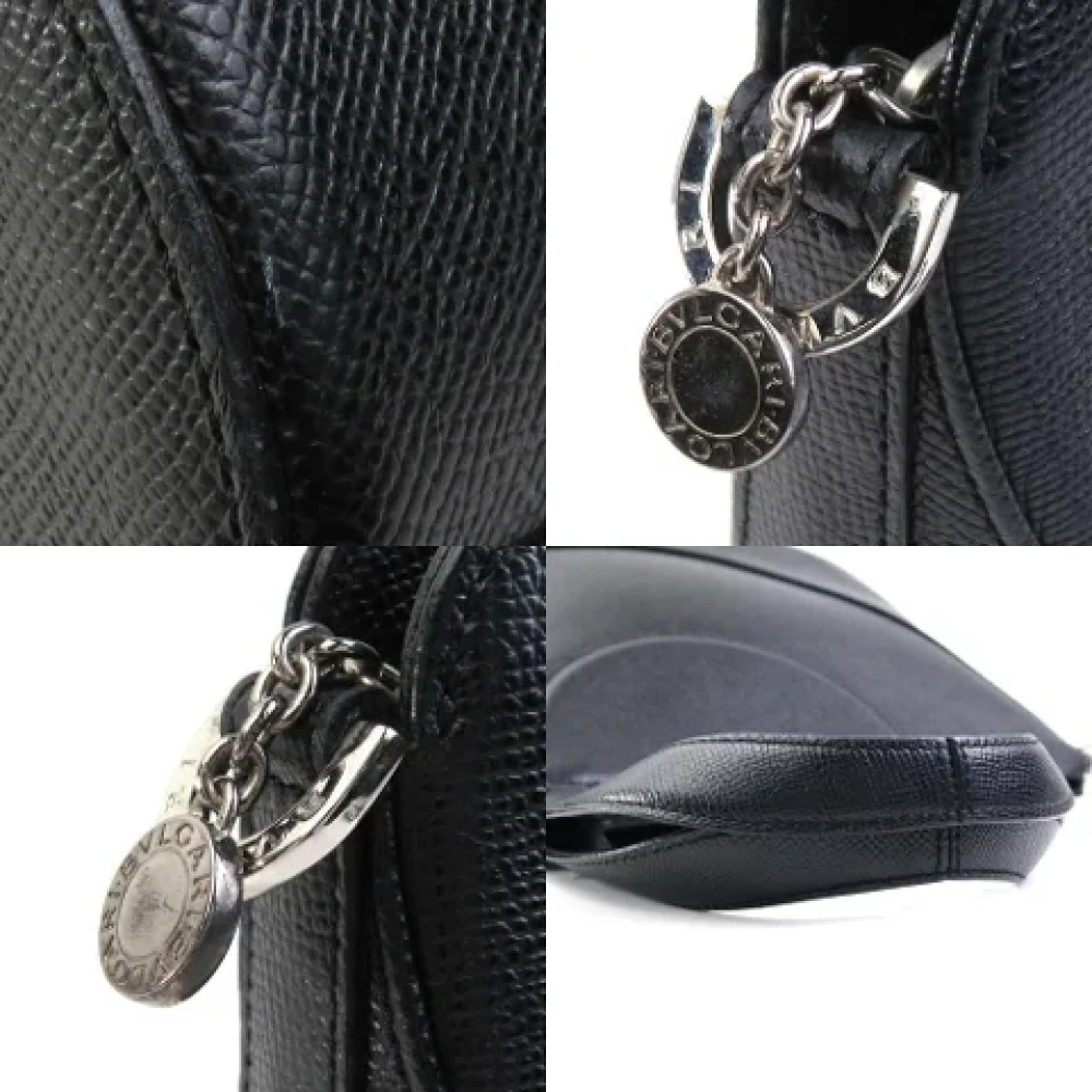 Bvlgari Vintage Pre-owned Leather handbags Black Dames