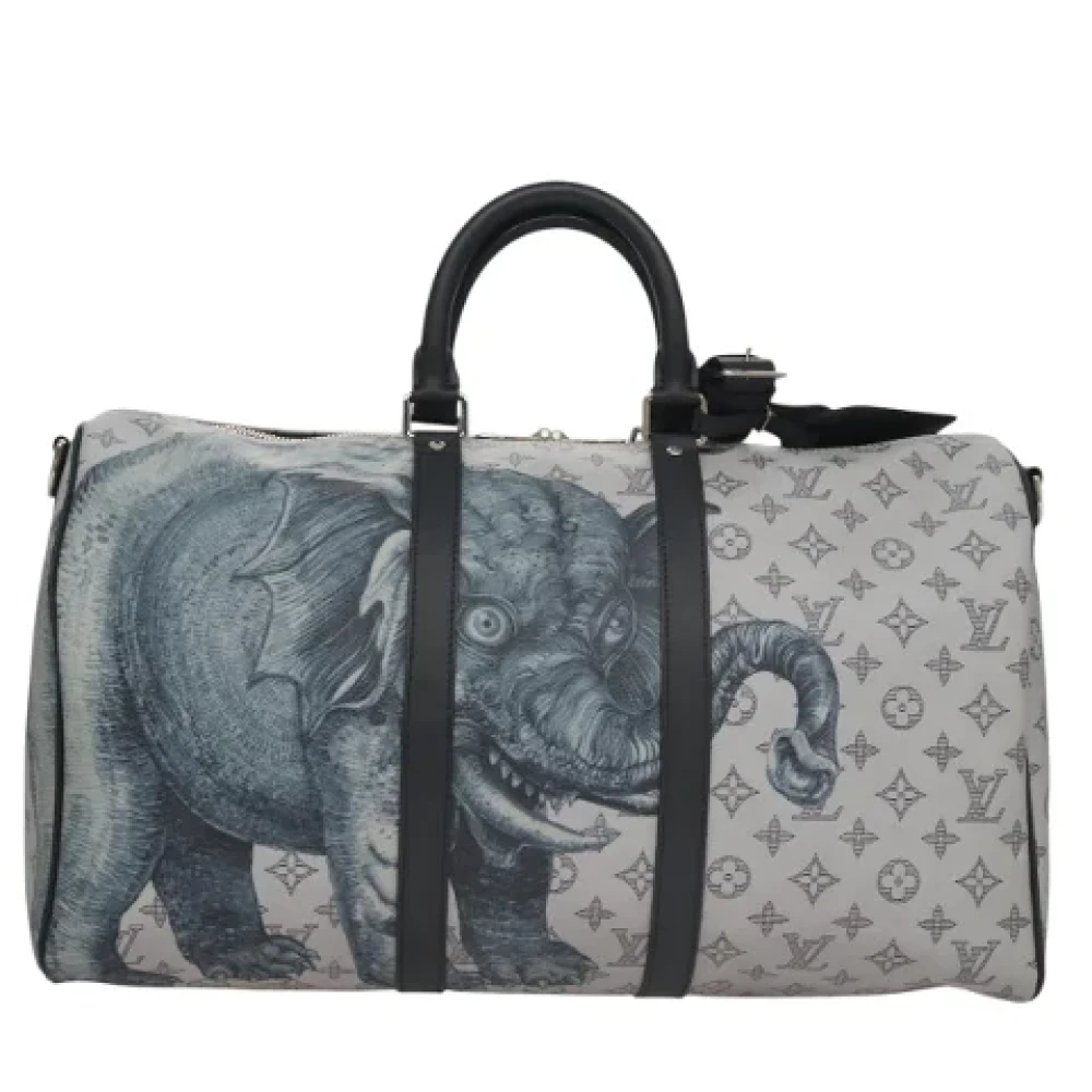 Louis Vuitton Vintage Pre-owned Canvas travel-bags Gray Dames