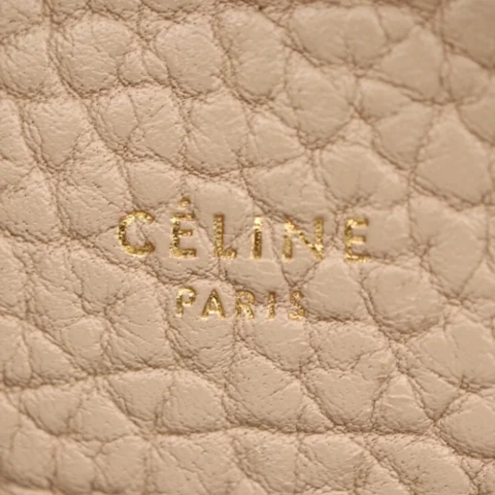 Celine Vintage Pre-owned Leather totes Beige Dames
