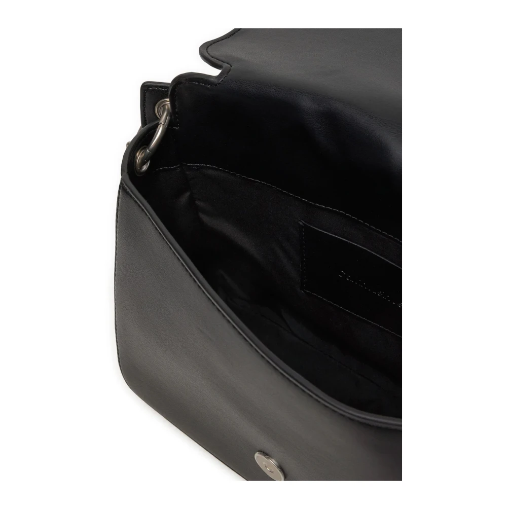 Calvin Klein Zwarte PU leren schoudertas Black Dames