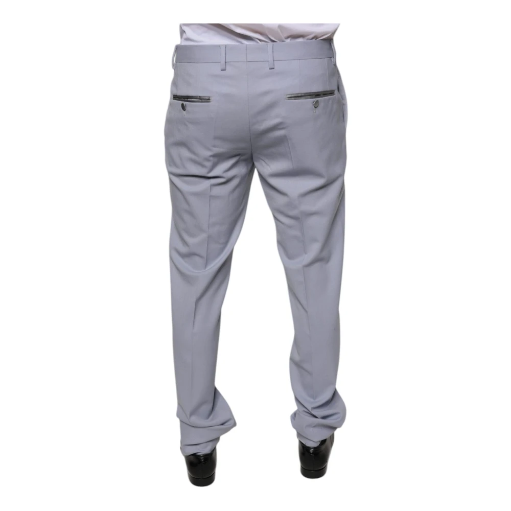 Dolce & Gabbana Lichtgrijze wollen blend pantalon Gray Heren