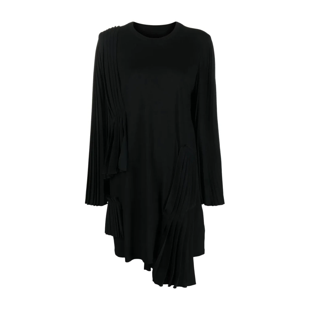 MM6 Maison Margiela Zwarte Casual Midi Jurk van Katoen Black Dames