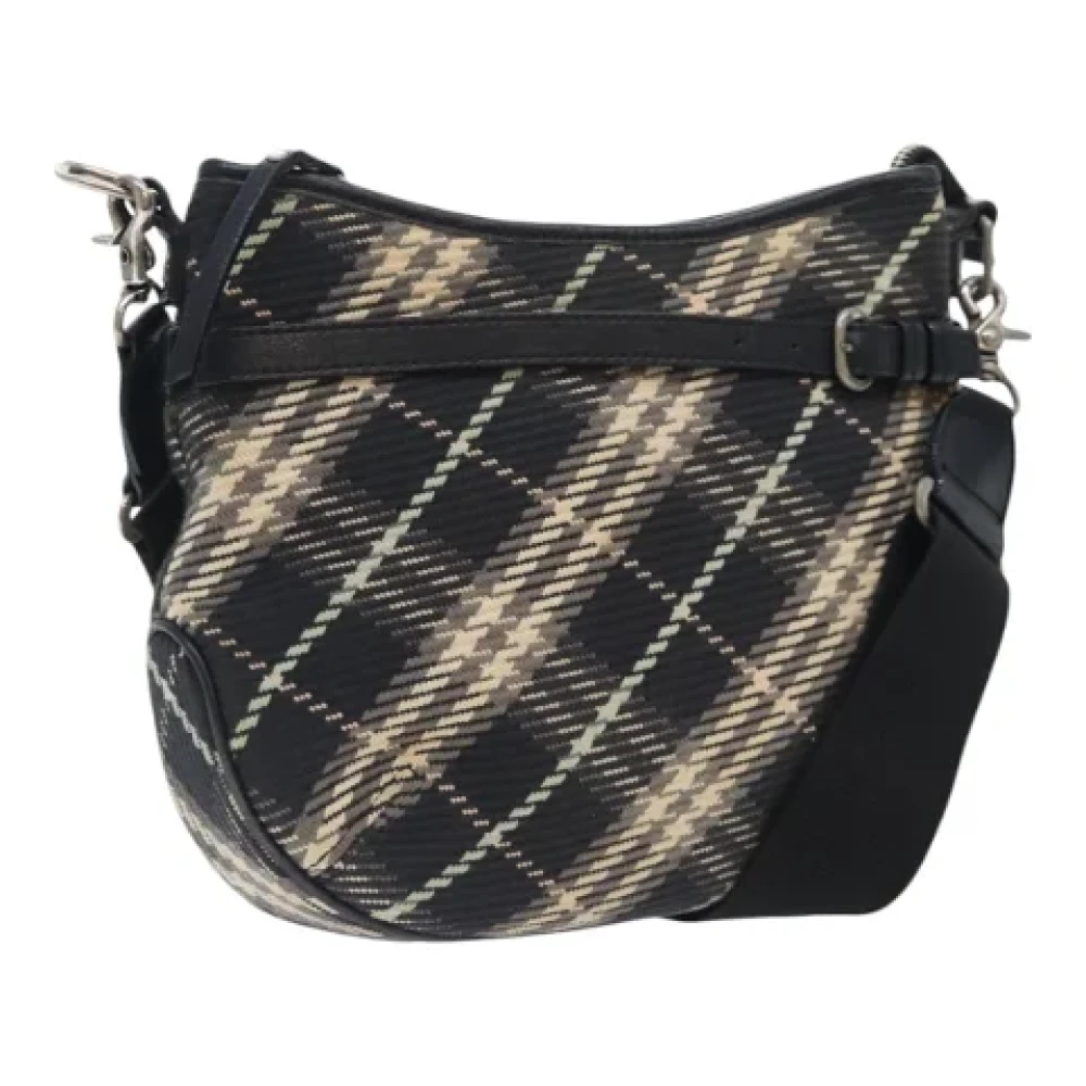 Burberry Vintage Pre-owned Canvas shoulder-bags Black Dames