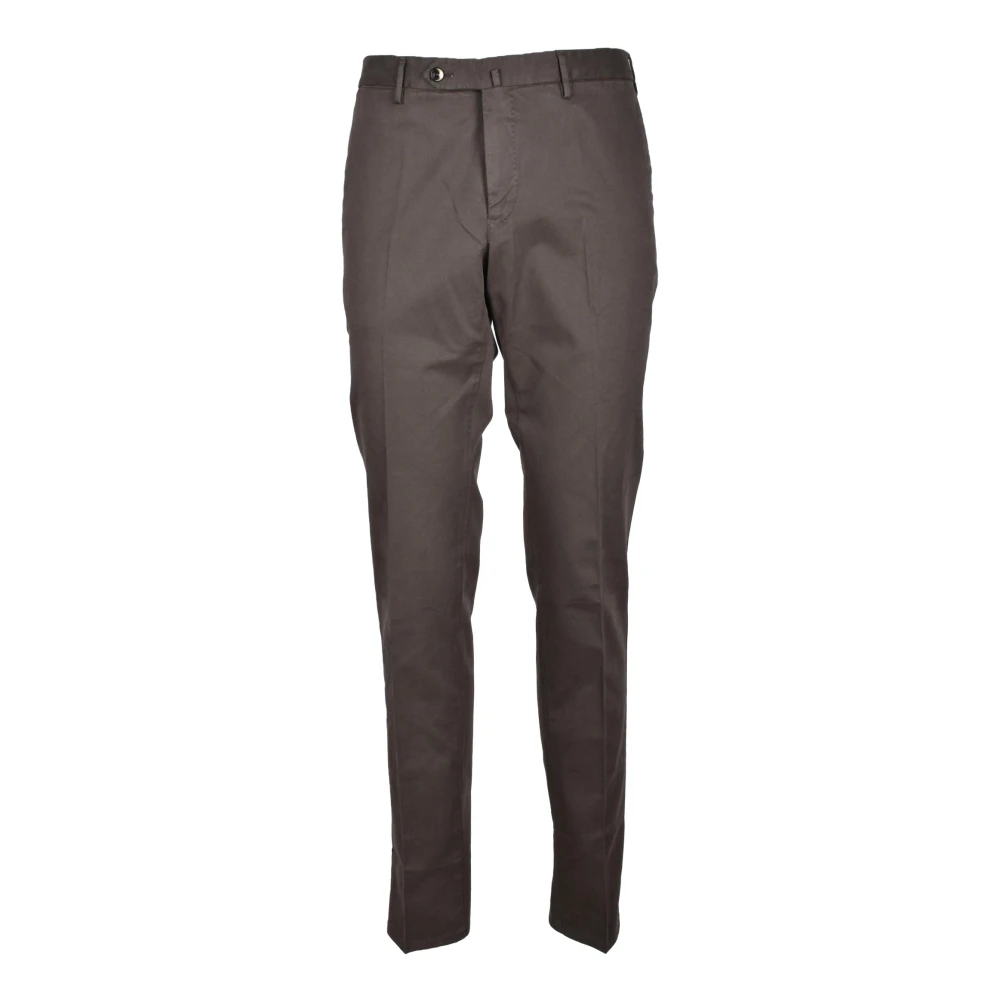 PT Torino Katoen Modal Elastaan Broek Brown Heren