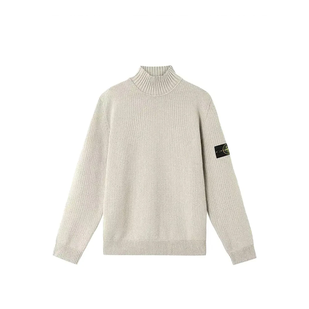 Stone Island Gray Maglia Turtleneck - Male - Turtlenecks - M - Knitwear