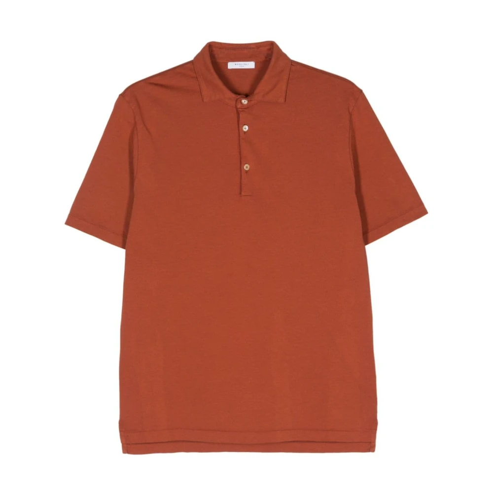 Boglioli Klei Oranje Katoenen T-shirt Red Heren