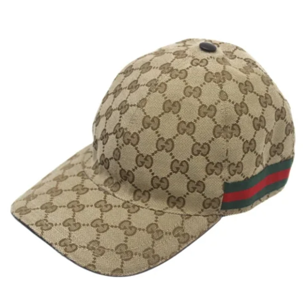 Gucci Vintage Pre-owned Fabric hats Beige Dames