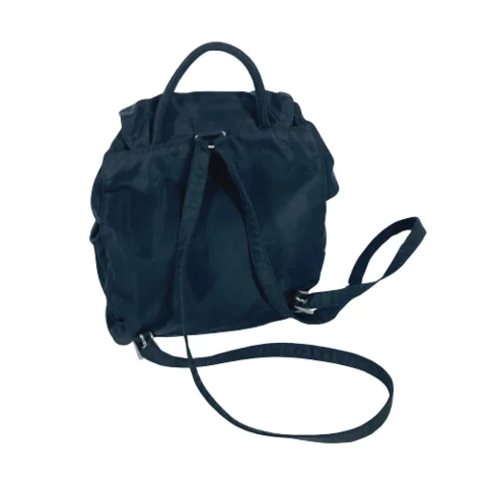 Prada Vintage Pre-owned Fabric backpacks Black Dames