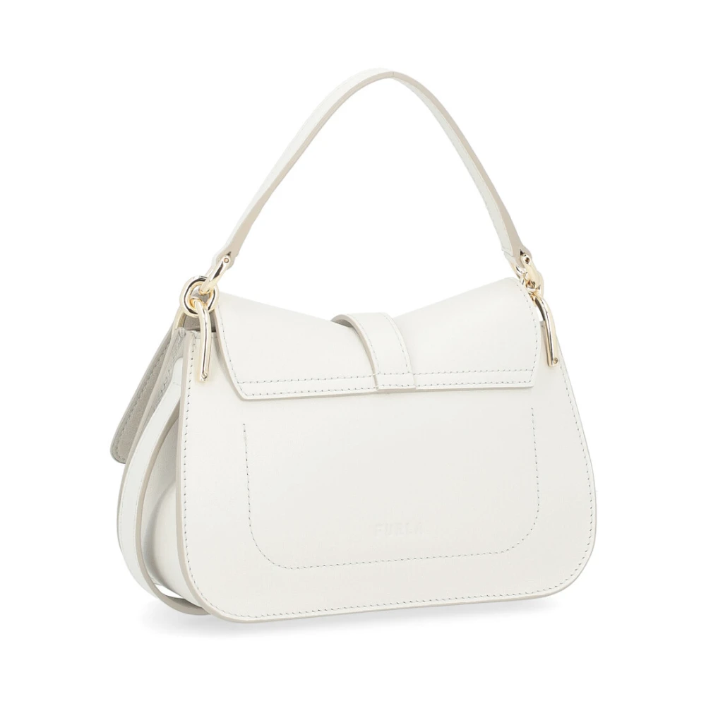 Furla Flow Mini Witleren Handtas White Dames