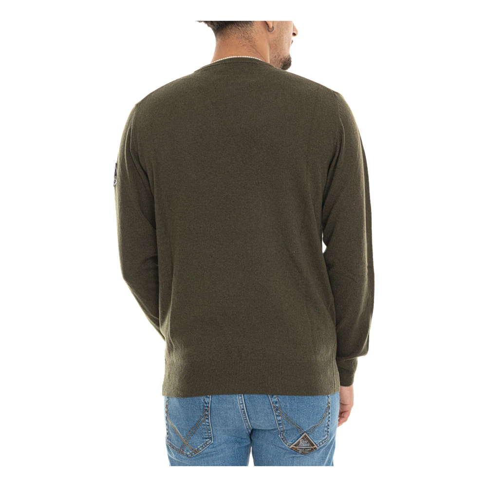 Roy Roger's Ribgebreide Trui met Armband Green Heren