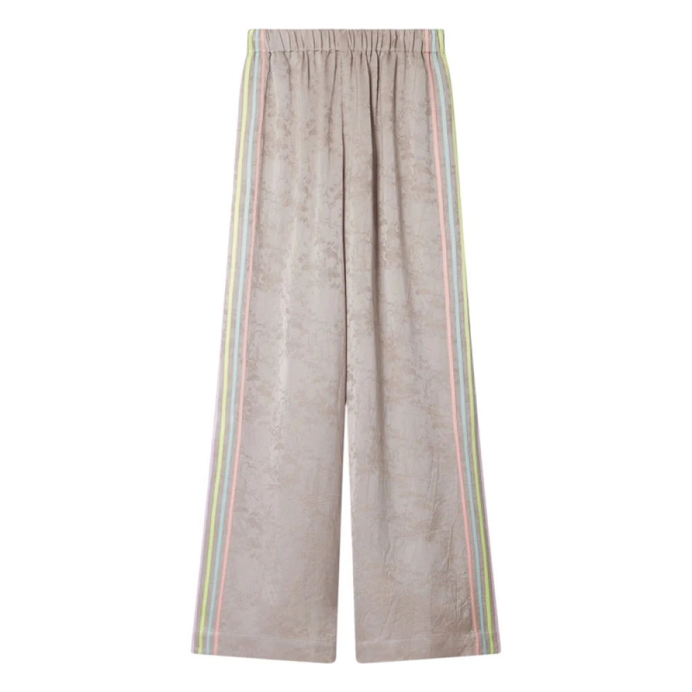 Mes Demoiselles Sportieve Jacquard Satijnen Broek Gray Dames