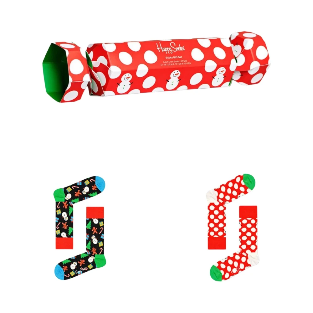 Happy Socks Kerstsokkenset met Sneeuwpopontwerp Multicolor Heren
