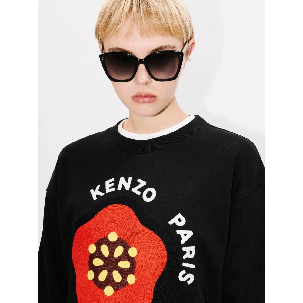 Kenzo Geborduurde Zwarte Sweater Black Dames