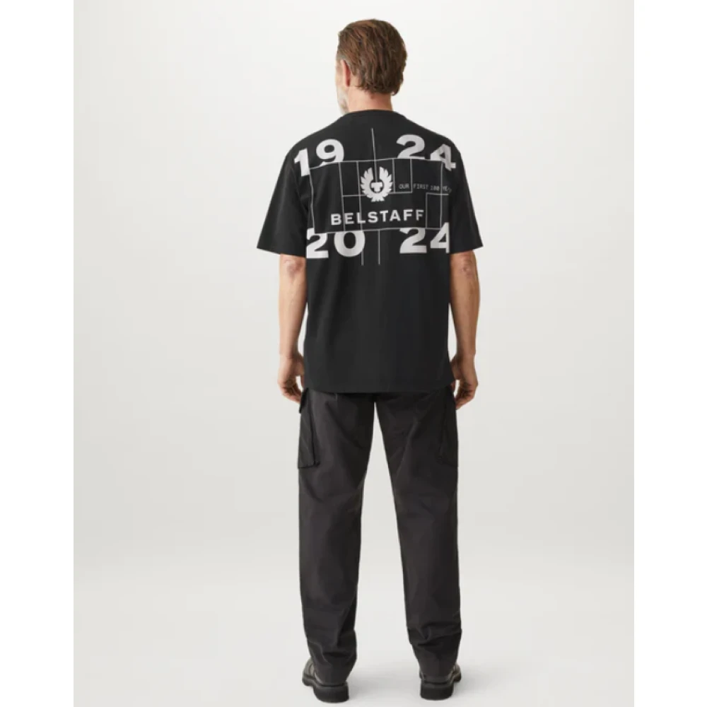 Belstaff Centenary Double Logo T-Shirt Black Heren
