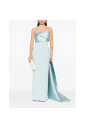 robe-bleu-glace-drapee-plissee