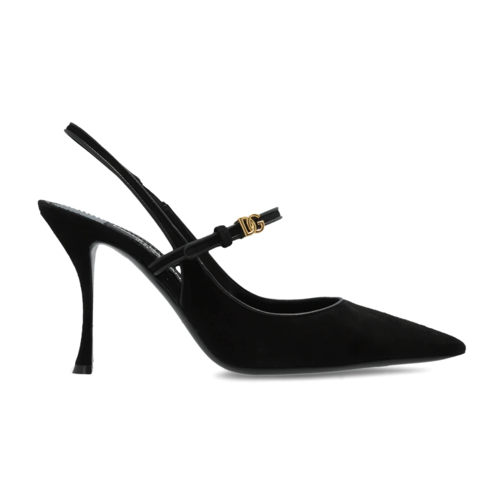 Dolce & Gabbana Black Suede High-Heeled Shoes - Female - Pumps - 8 Uk - Shoes