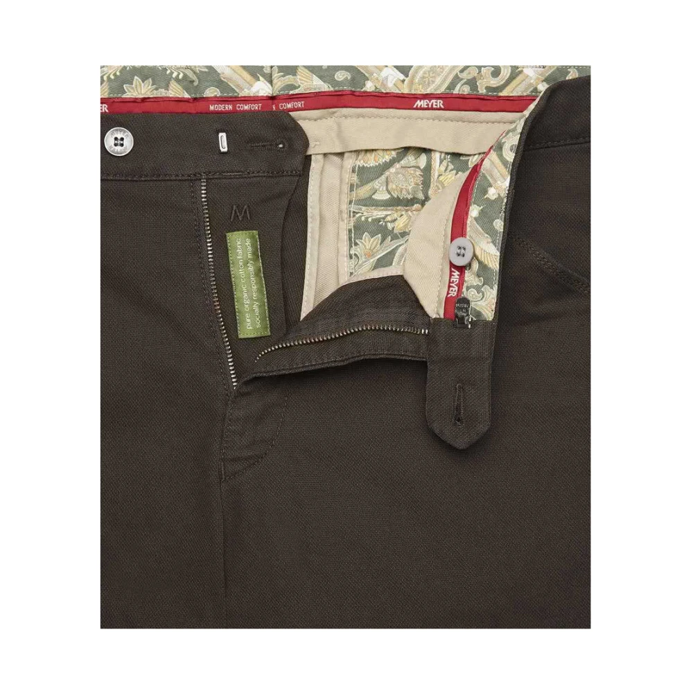 Meyer Chiffonbroek Zacht Stof Perfecte Pasvorm Brown Heren