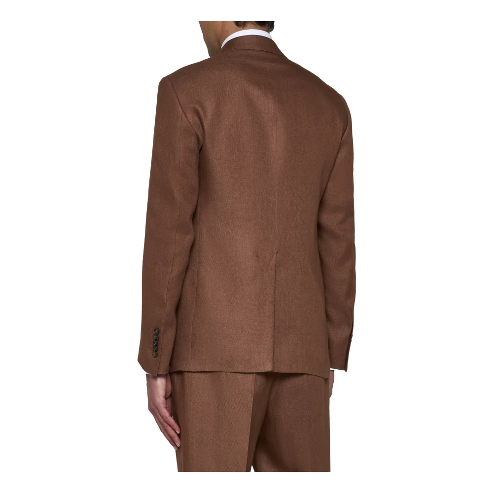 Tagliatore Stijlvolle Jassen met 4 Knopen Brown Heren
