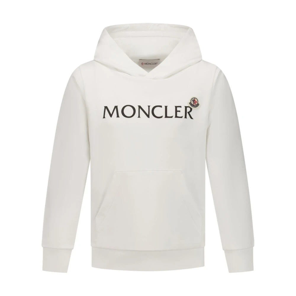 Moncler Vit Logotyp Tryck Tröja Beige, Pojke