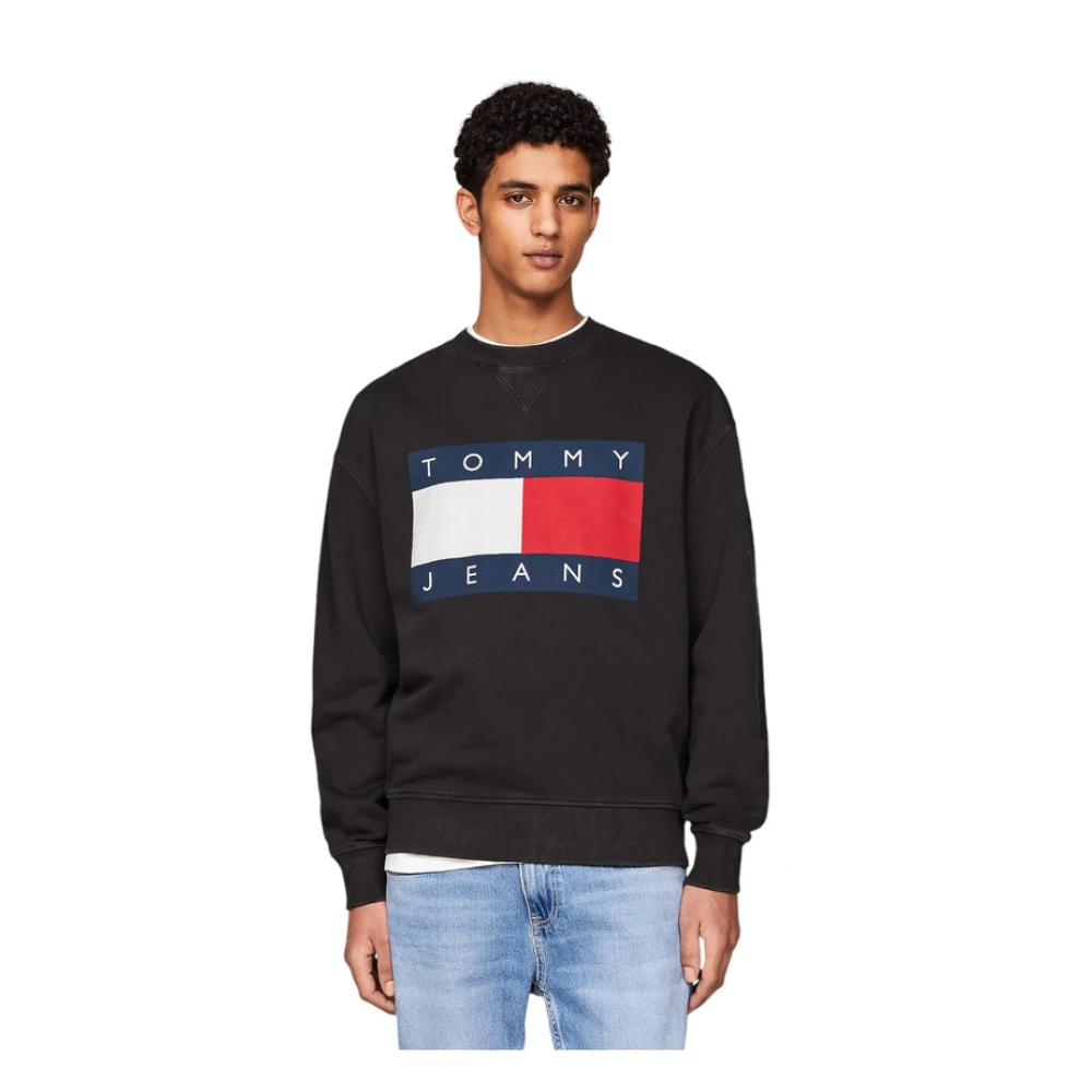 Tommy Jeans Crew Neck Sweatshirt Black Heren