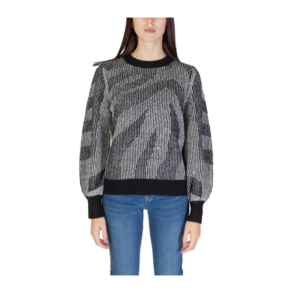 Vila Gezellige Acryl Blend Trui Black Dames