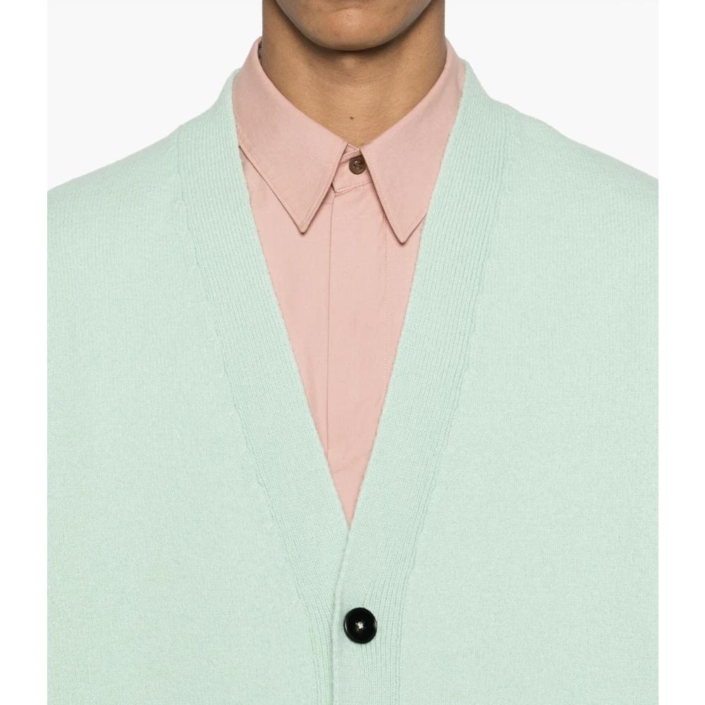 Jil Sander Lichtgroene Cardigan Sweater Green Heren