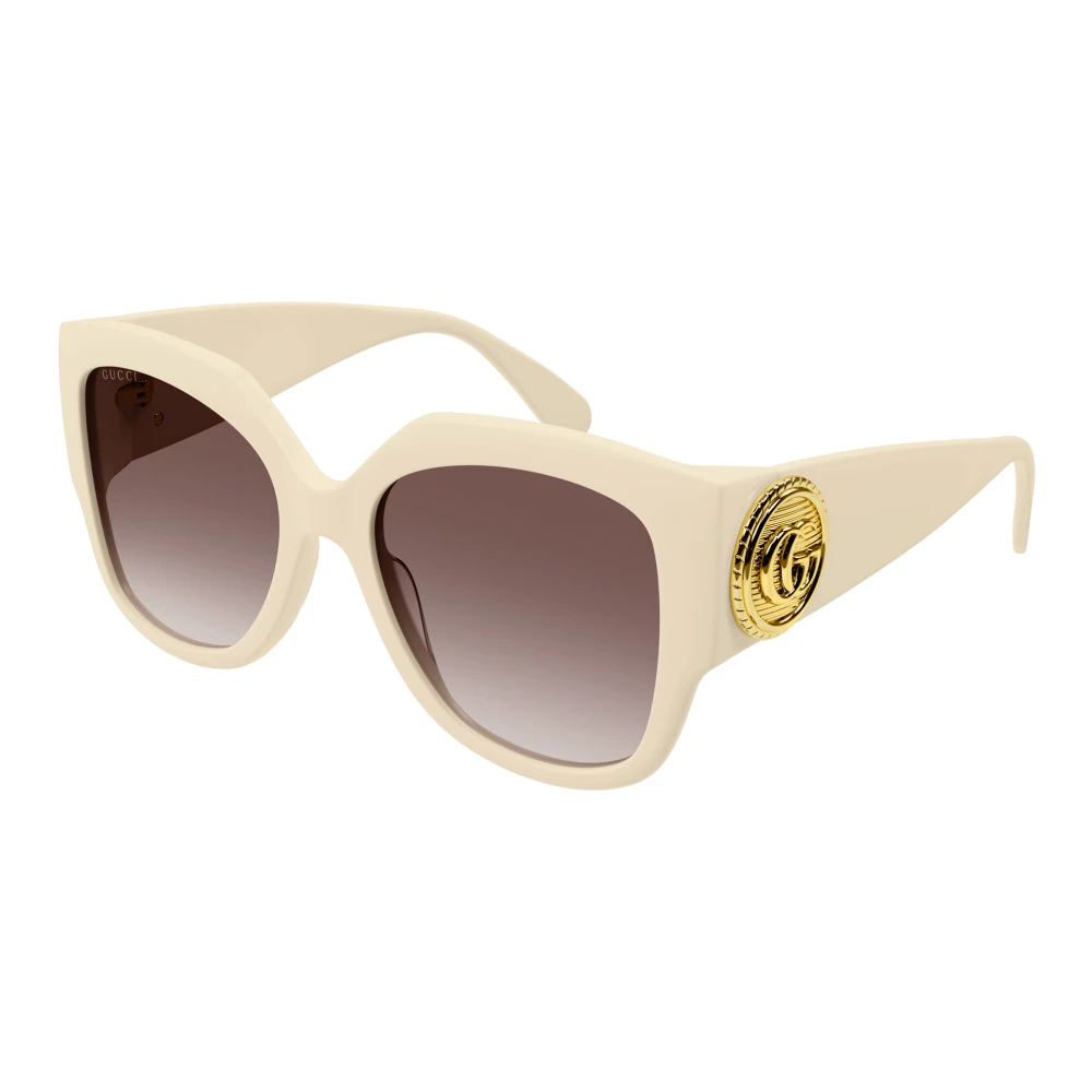 Gucci Women's Beige Oversized Square Sunglasses - Sunglasses - 54 Mm - Accessories