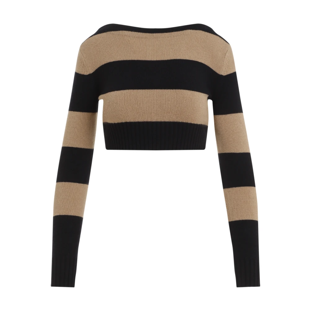 Max Mara Blauwe Kamel Crop Sweater Multicolor Dames