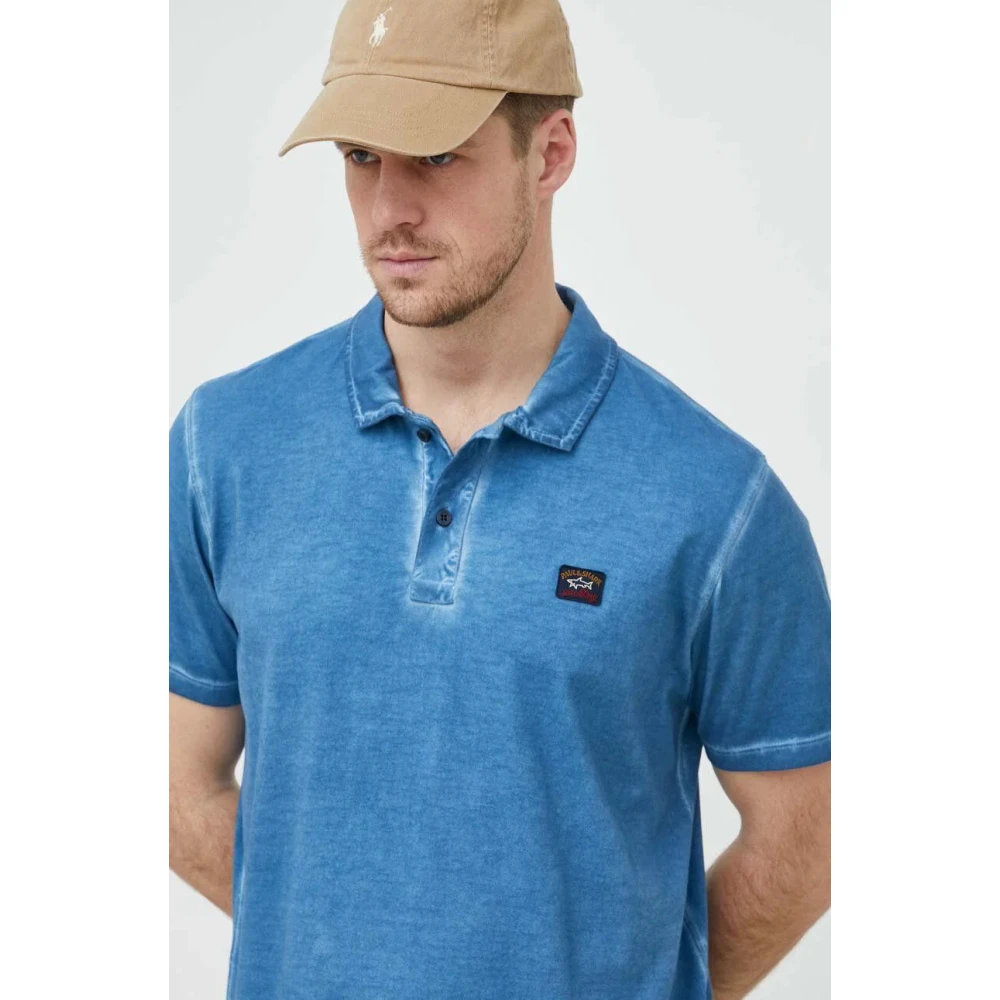 PAUL & SHARK Katoenen poloshirt met iconisch embleem Blue Heren