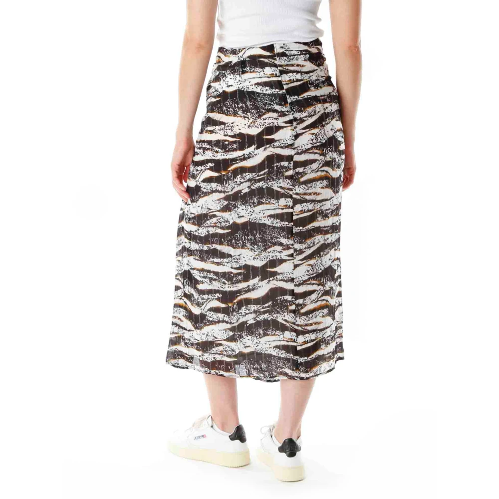 Lala Berlin Zebra Print Wrap Style Skirt Multicolor Dames
