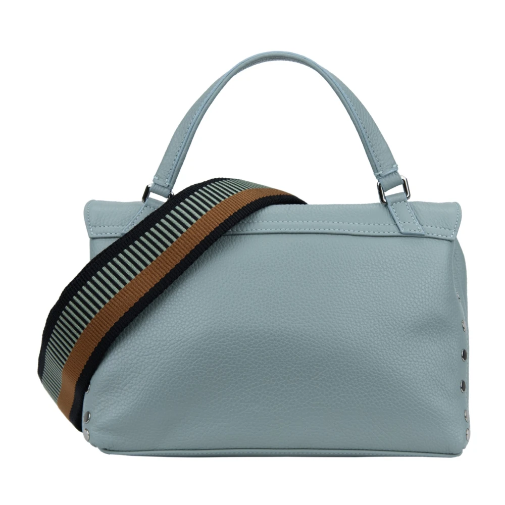 Zanellato Leren schoudertas voor dames met metalen details Green Dames
