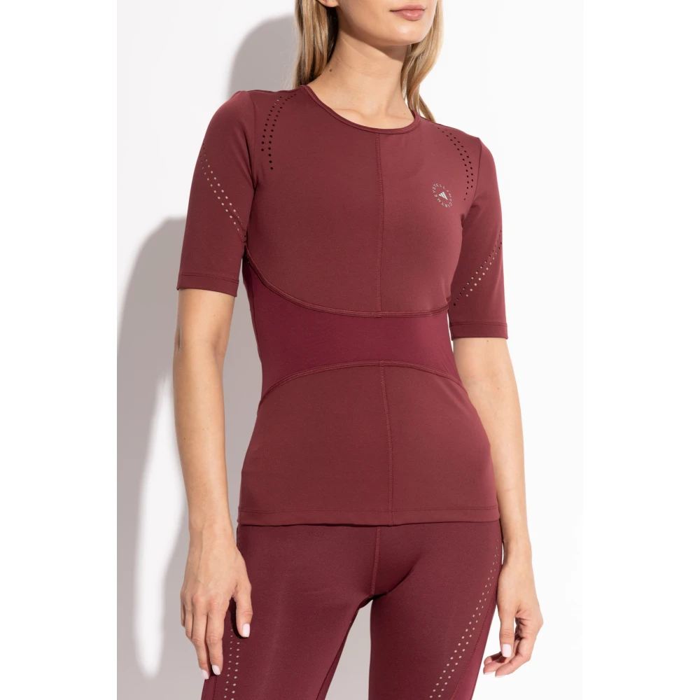 adidas by stella mccartney Training Top met Logo Red Dames