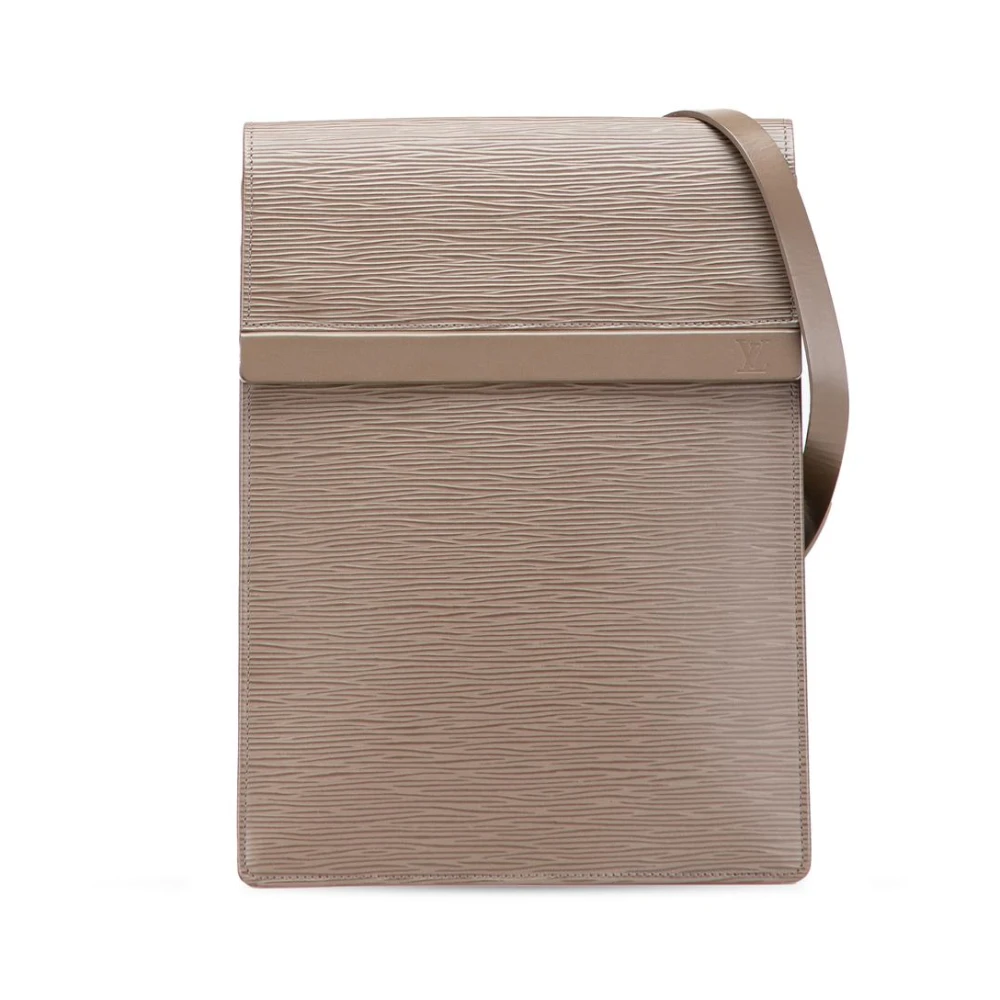 Louis Vuitton Vintage Vrouw Bruin Tweedehands Epi Lederen Documentenhouder Met Schouderband