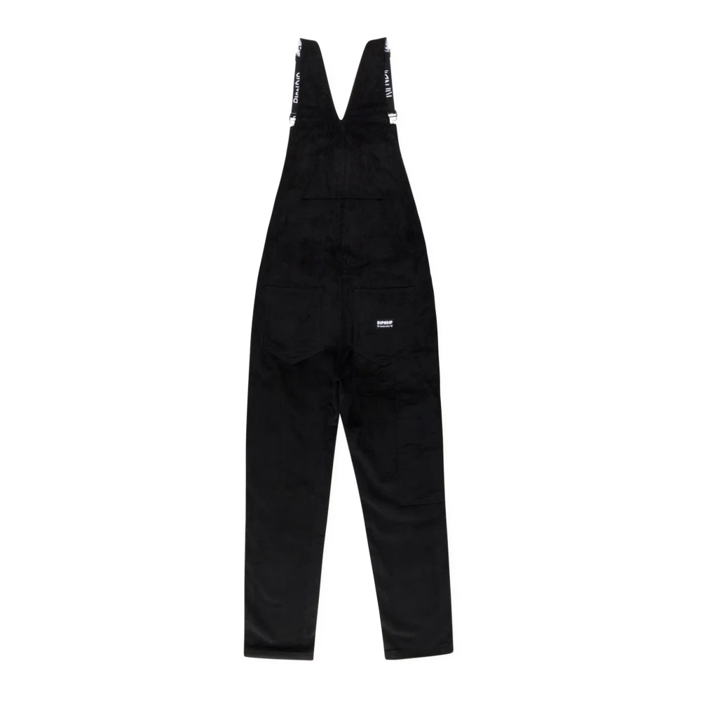 Ripndip Fluwelen Overalls met Verstelbare Bandjes Black Heren