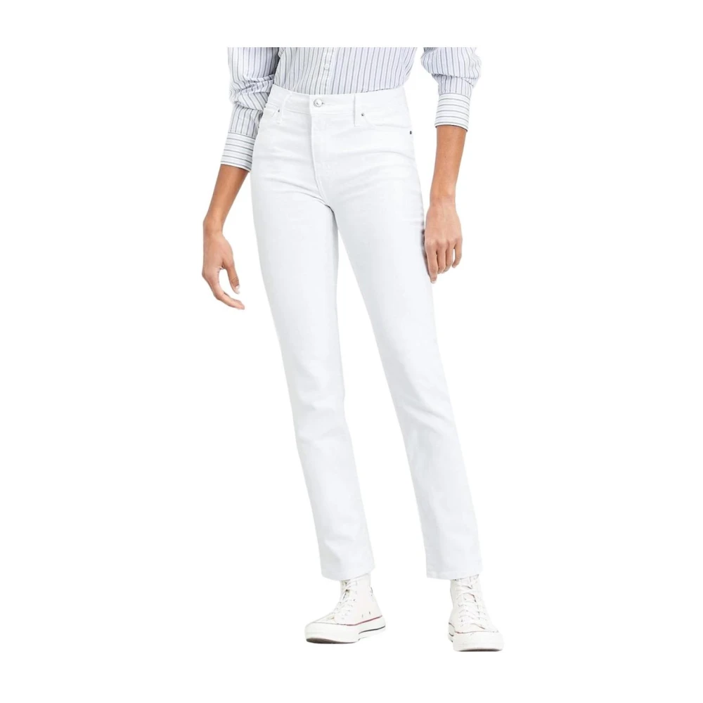 Levi's 724 High Rise Vita Jeans White, Dam