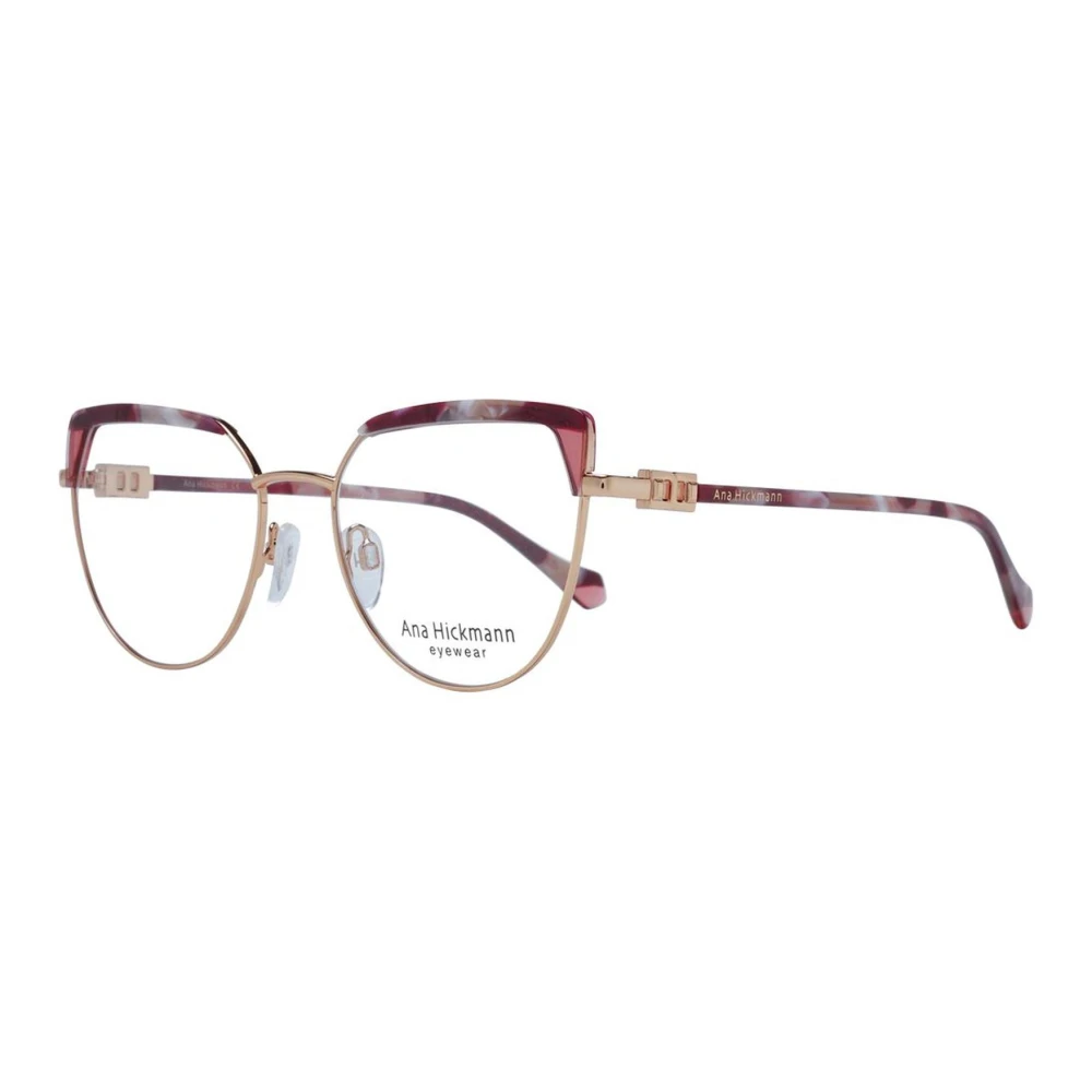 Ana Hickmann Rode Cat Eye Metalen Optische Frames Red Dames