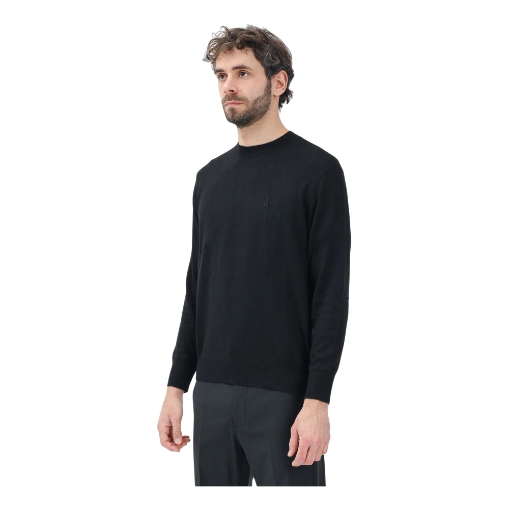 Armani Exchange Zwarte Trui Ronde Hals Mannen Black Heren