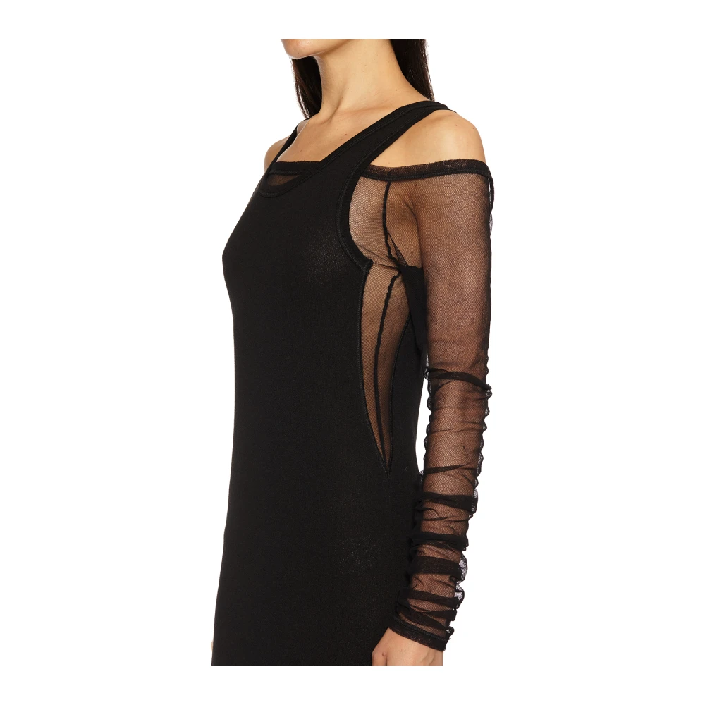 Andrea Ya aqov Tule Mesh Jurk Black Dames